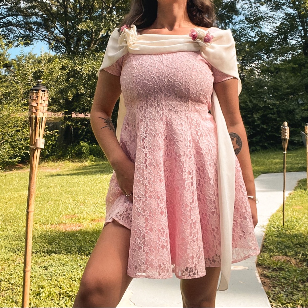 Vintage Lace Bubblegum Dress